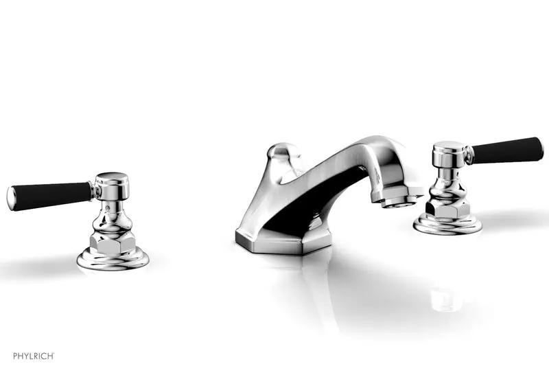 polished chrome deck tub set