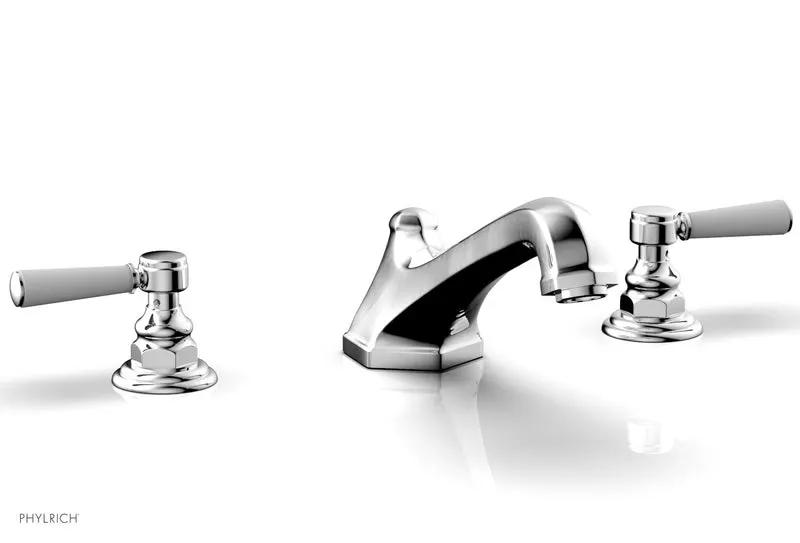 polished chrome deck tub set