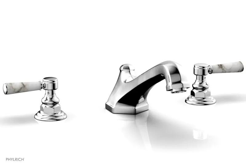 polished chrome deck tub set