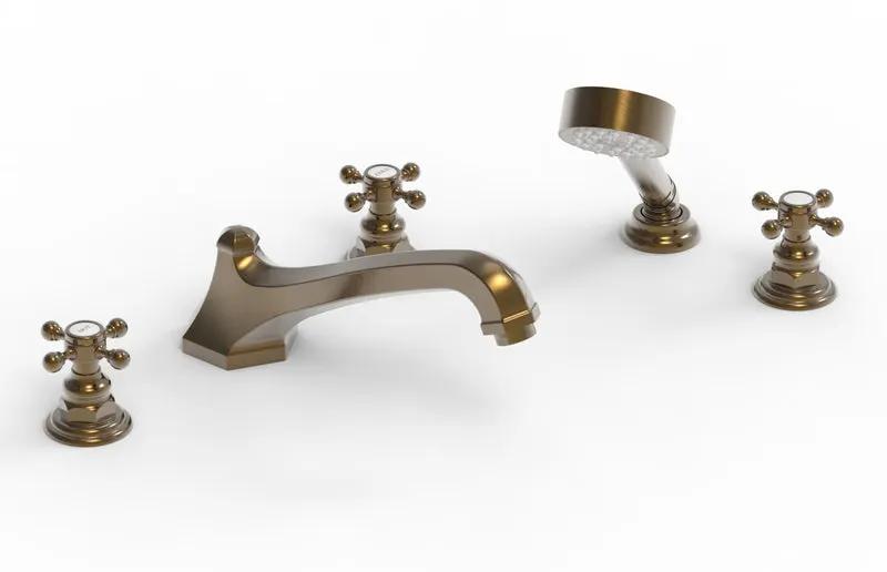Phylrich HEX TRADITIONAL Deck Tub Set with Hand Shower by Phylrich