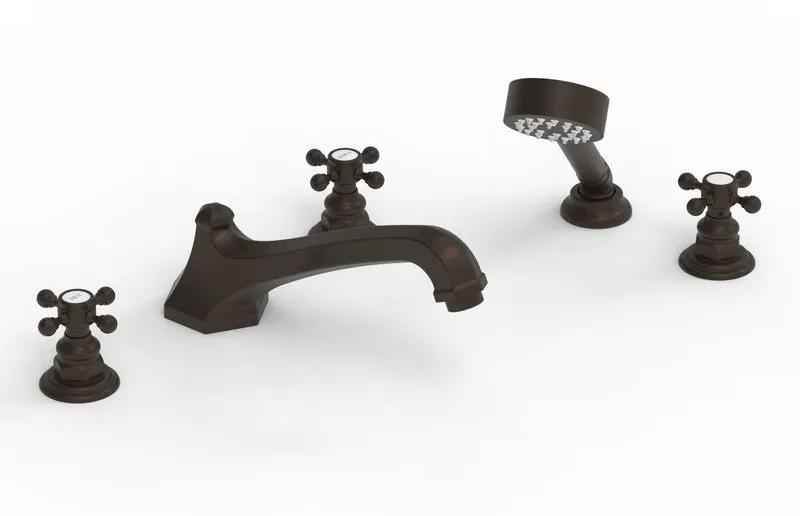 Phylrich HEX TRADITIONAL Deck Tub Set with Hand Shower by Phylrich
