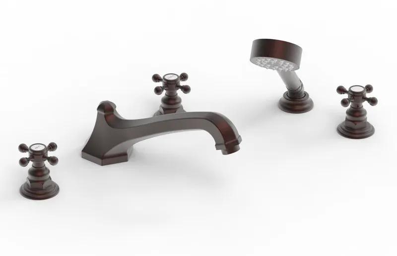 Phylrich HEX TRADITIONAL Deck Tub Set with Hand Shower by Phylrich