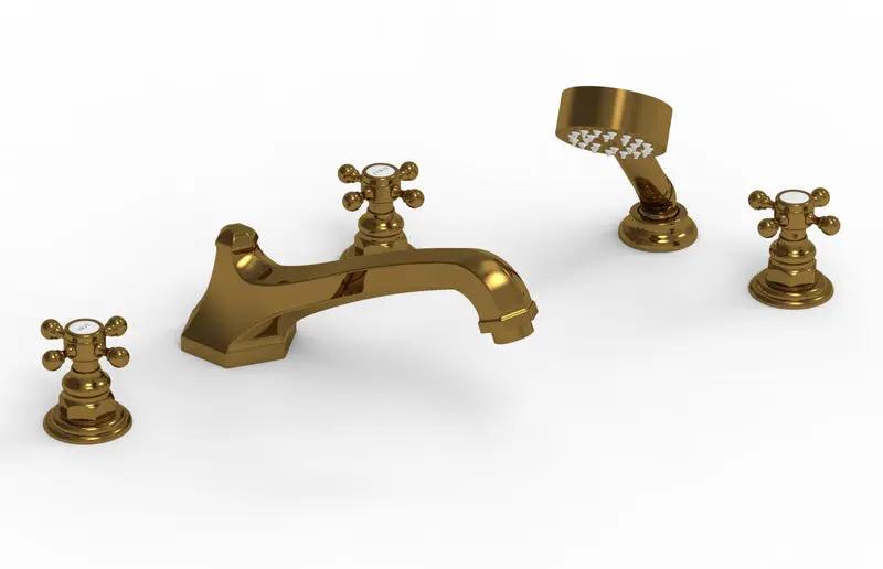 Phylrich HEX TRADITIONAL Deck Tub Set with Hand Shower by Phylrich