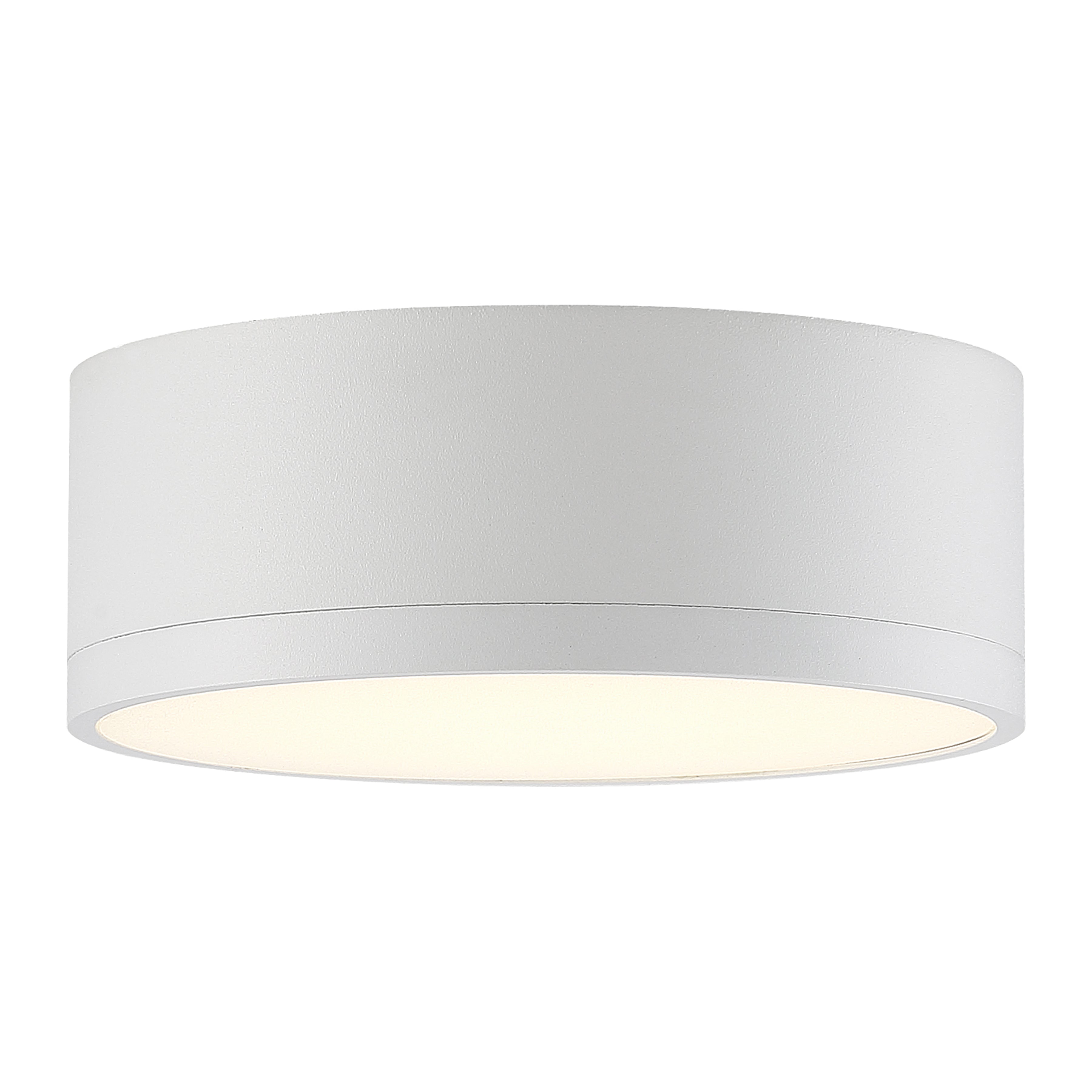 white dual voltage led flush mount