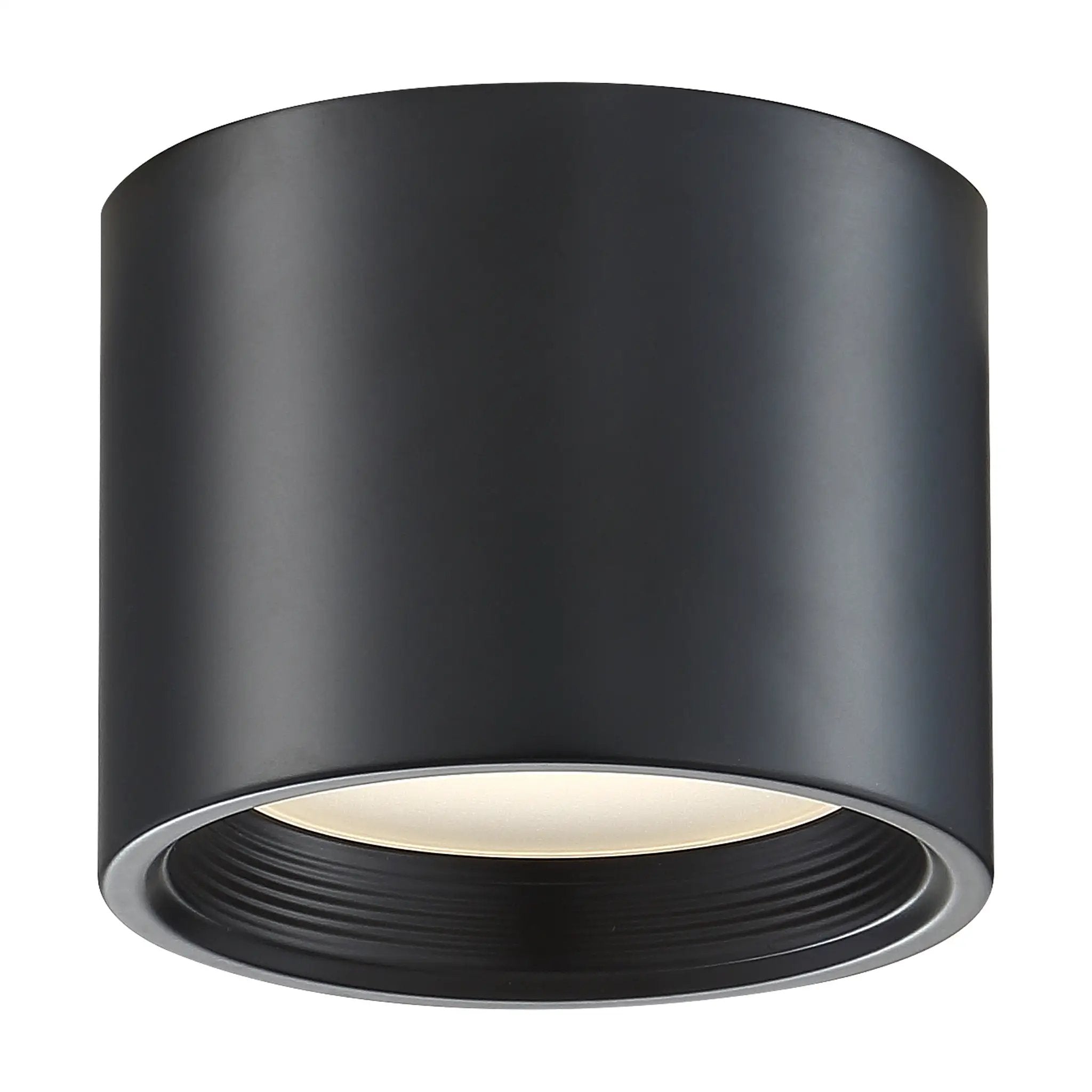 black dual voltage led flush mount