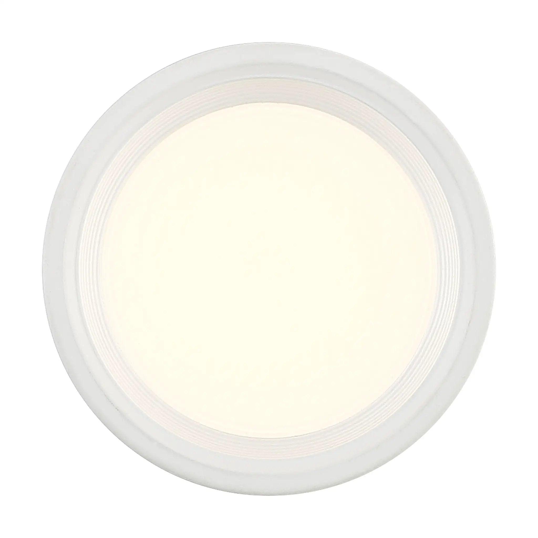 white dual voltage led flush mount