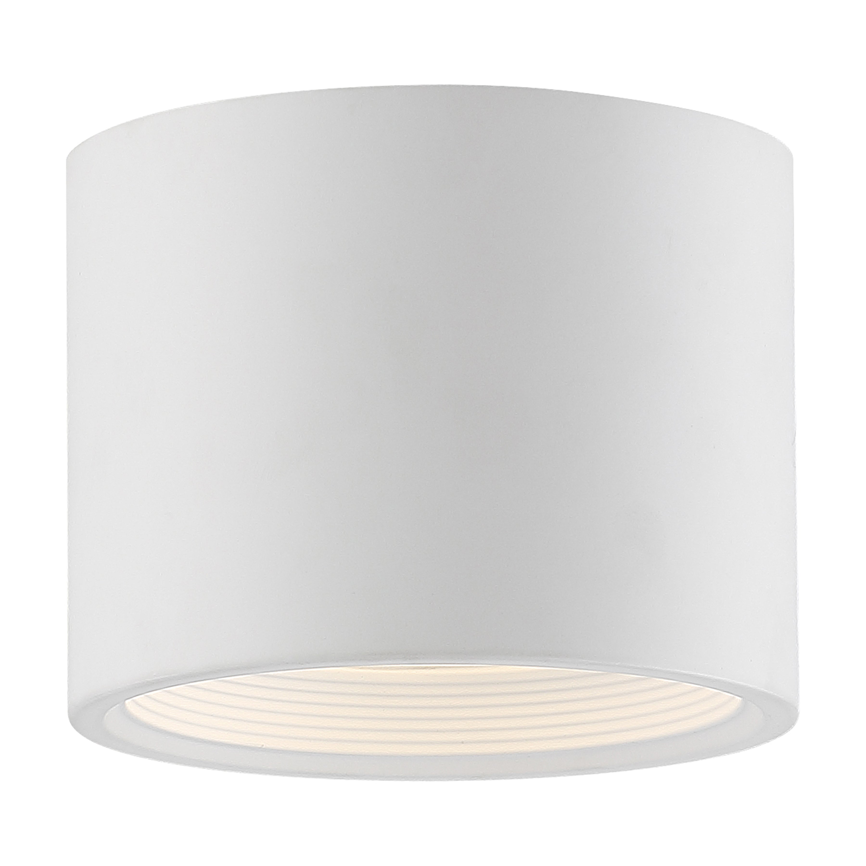white dual voltage led flush mount