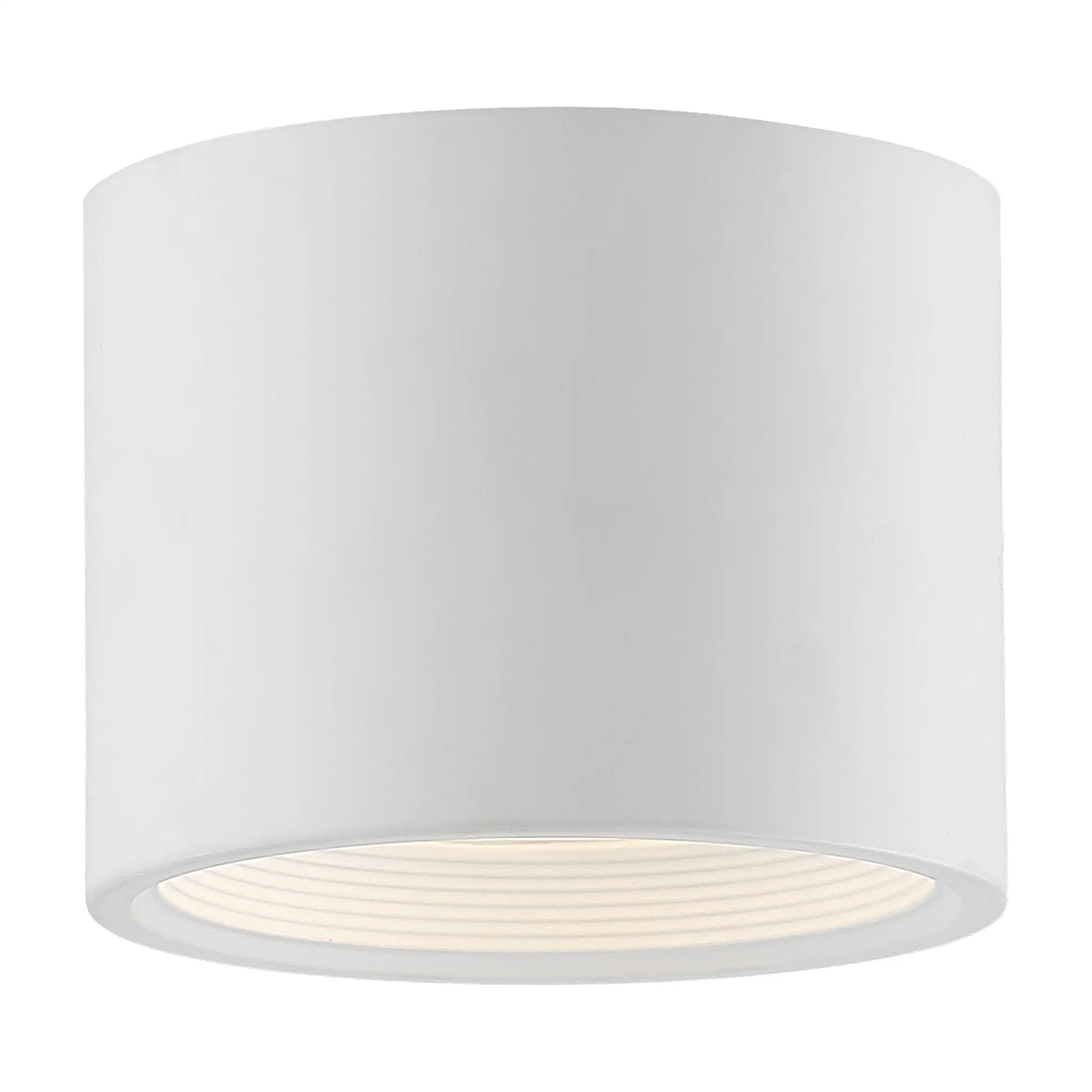 white dual voltage led flush mount