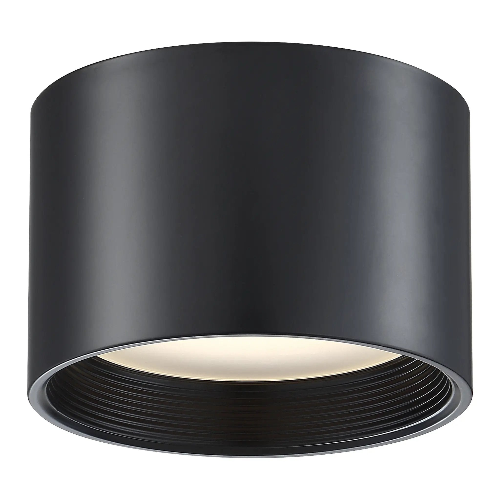 black dual voltage led flush mount