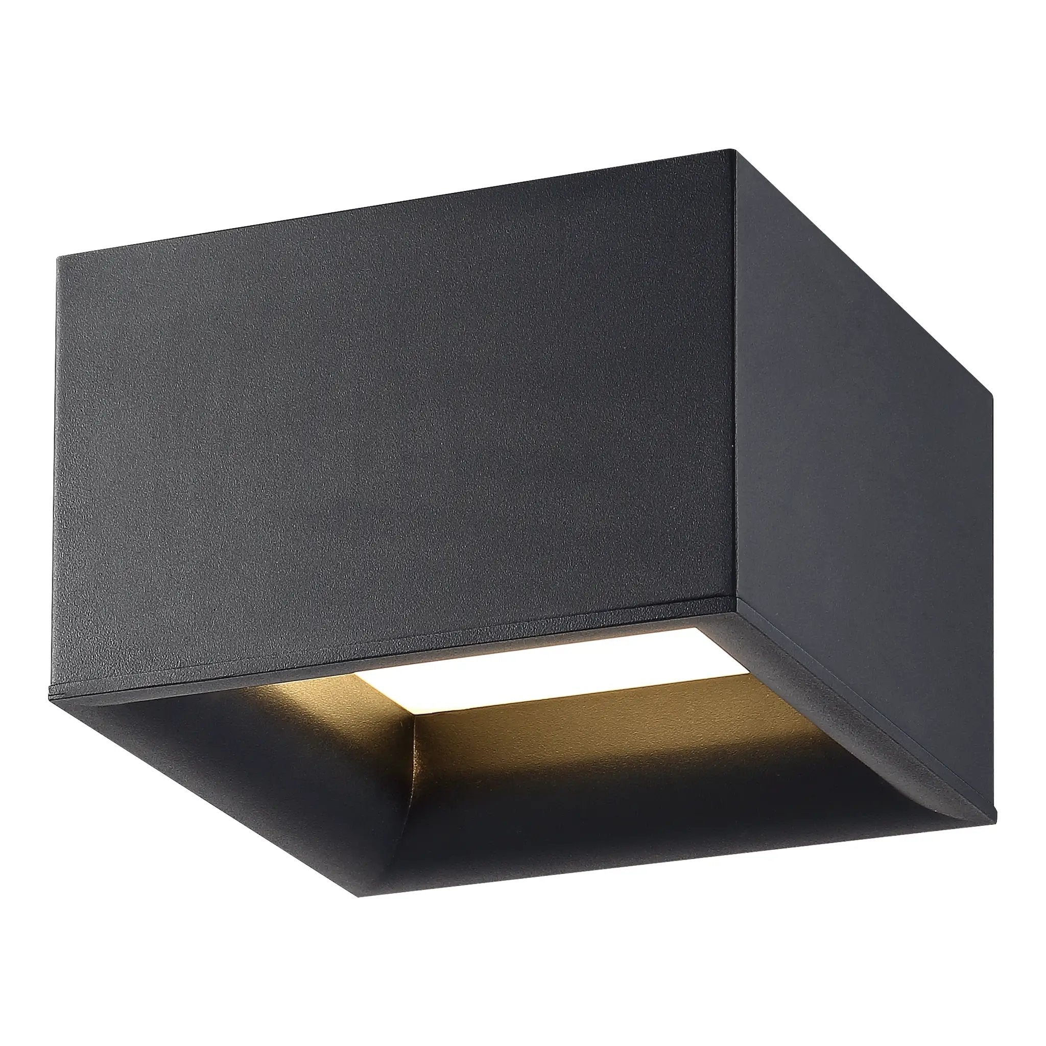 black dual voltage led flush mount