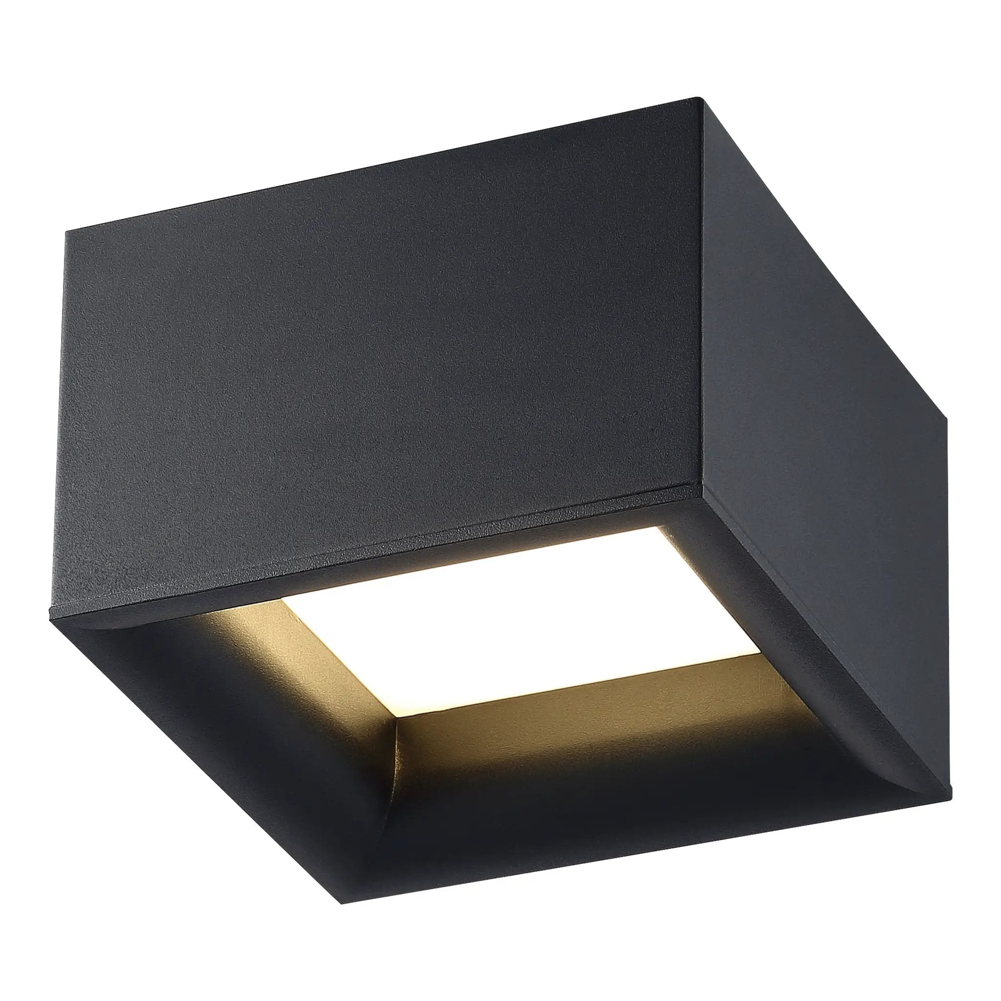 black dual voltage led flush mount