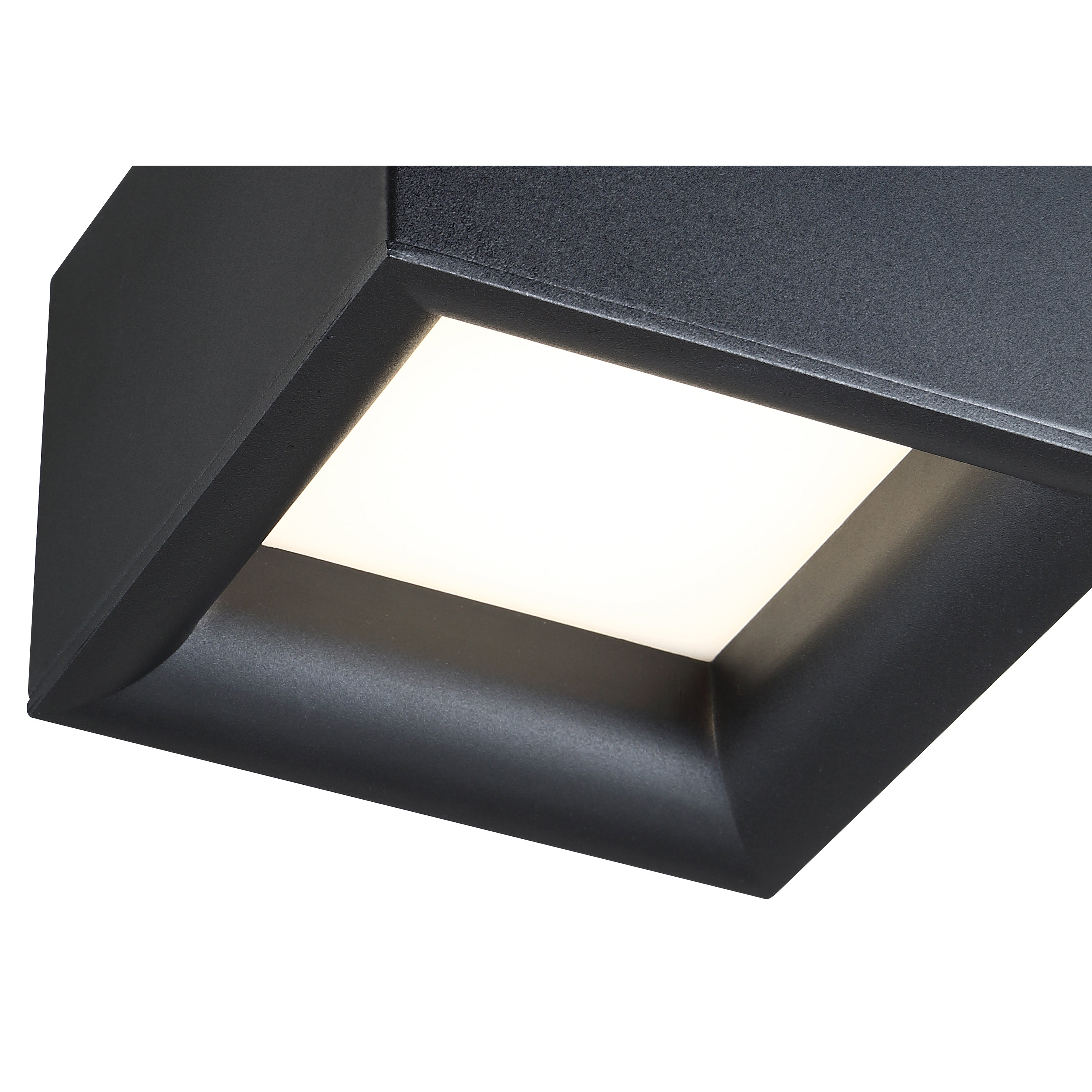 black dual voltage led flush mount
