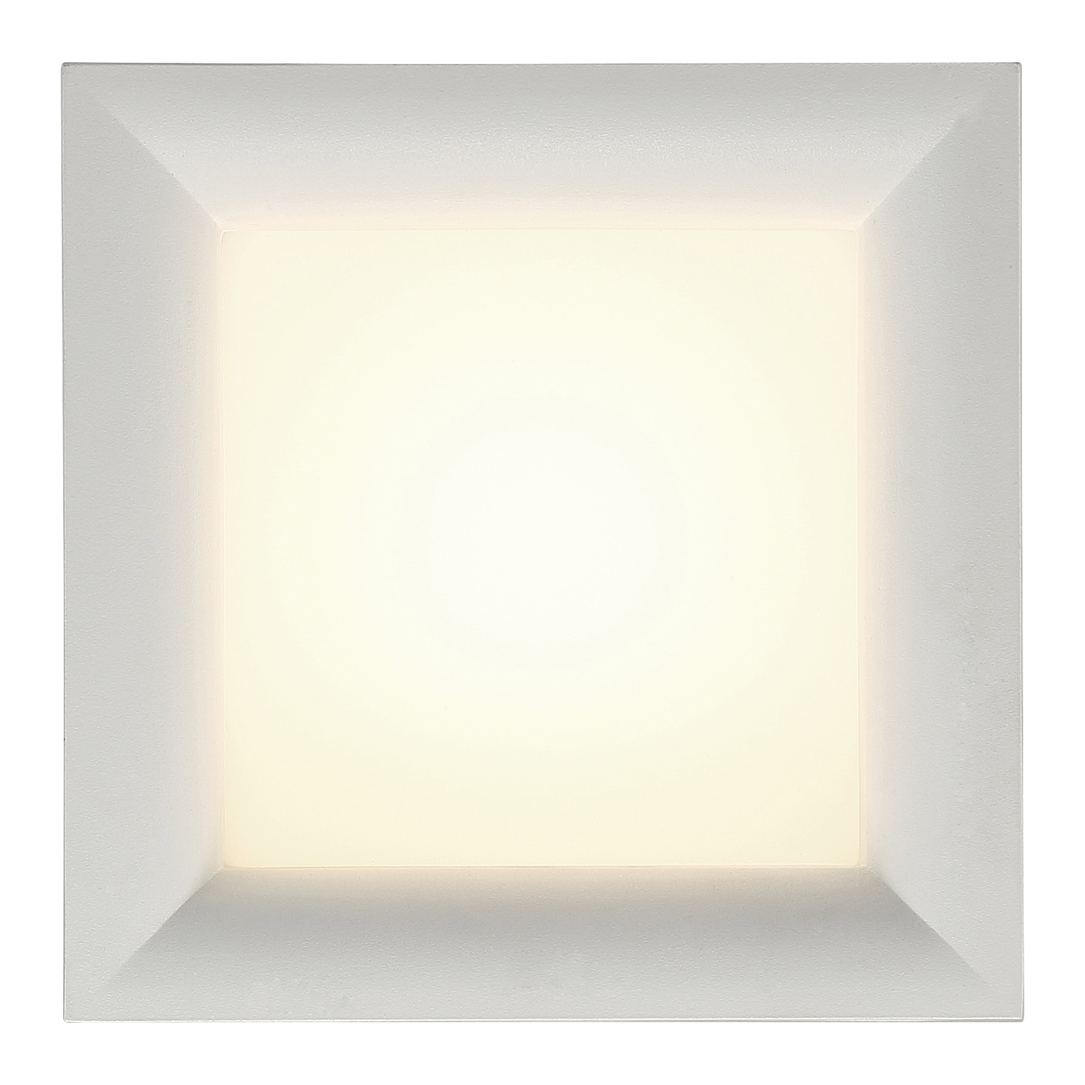 white dual voltage led flush mount