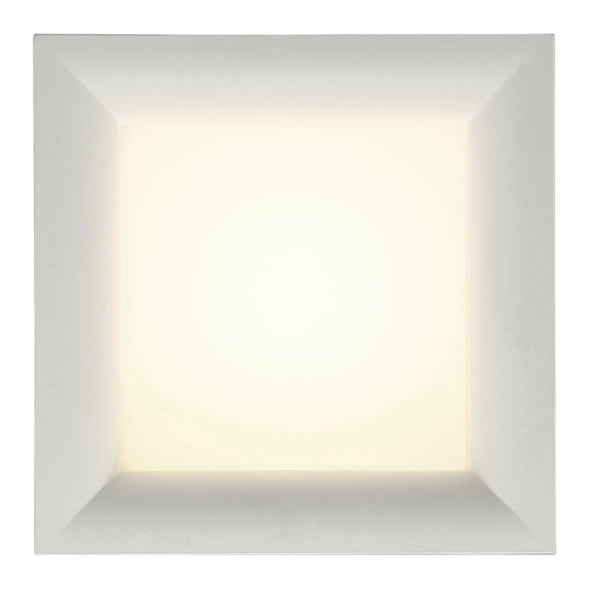 white dual voltage led flush mount