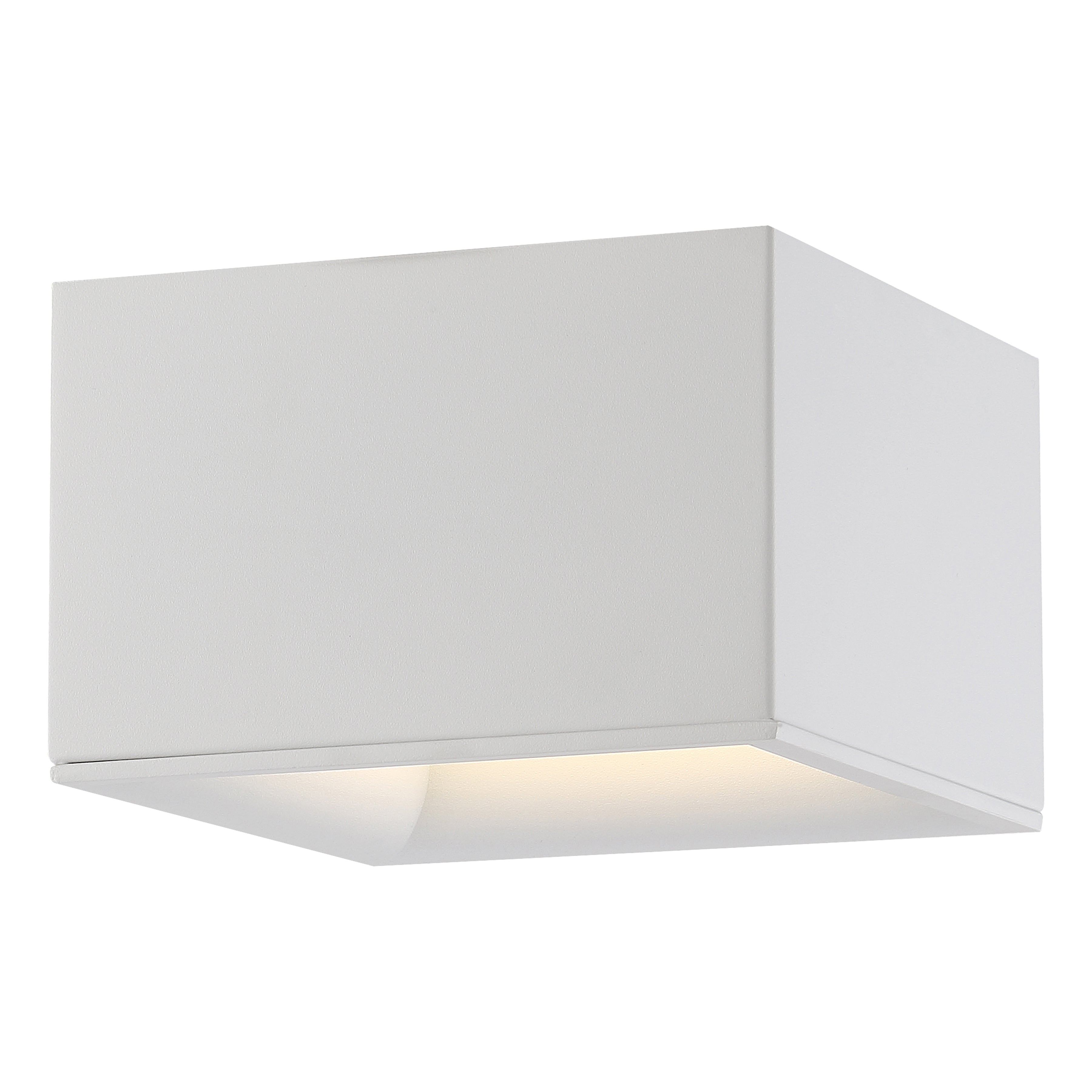 white dual voltage led flush mount