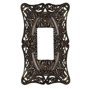 antique brass switchplate