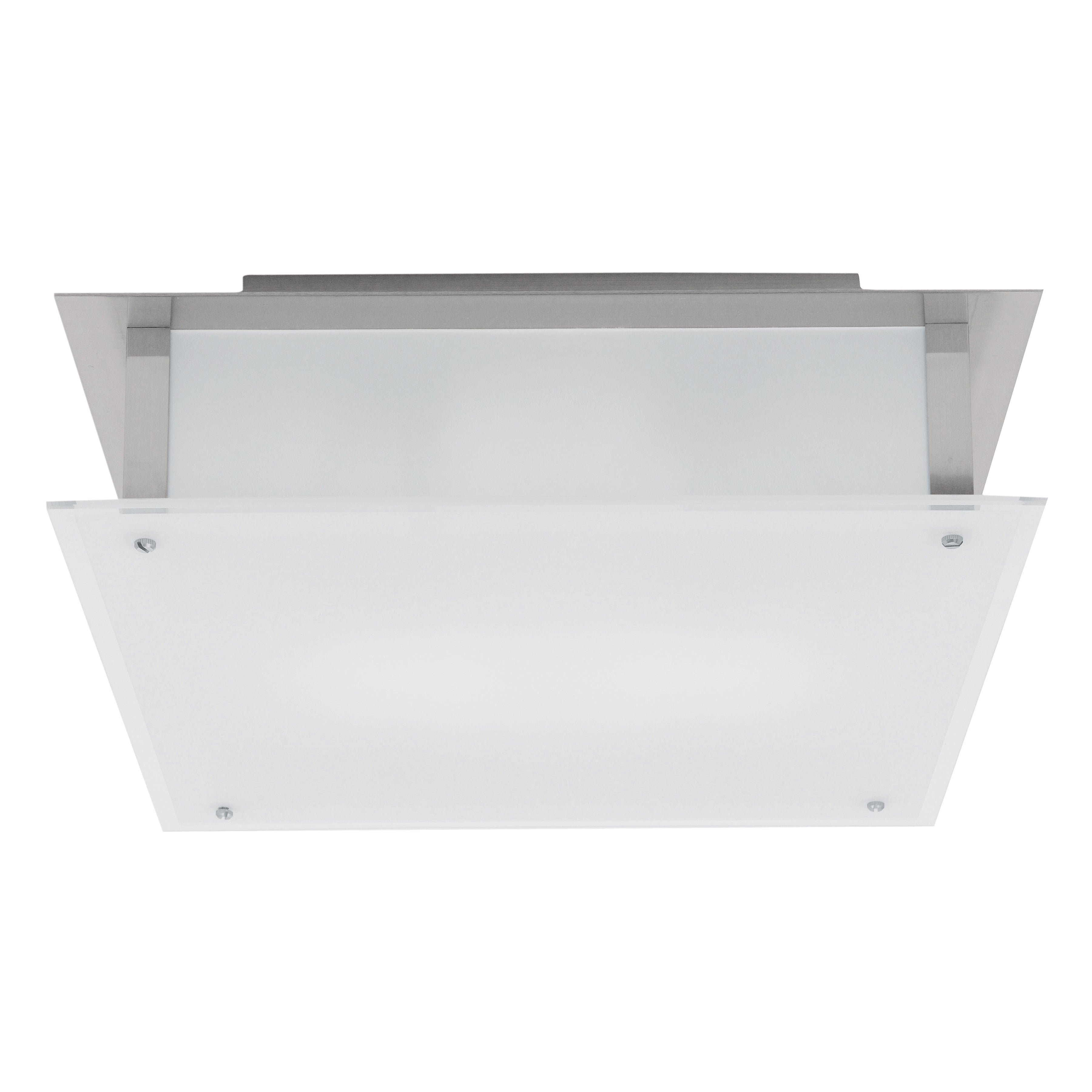 brushed steel led flush mount