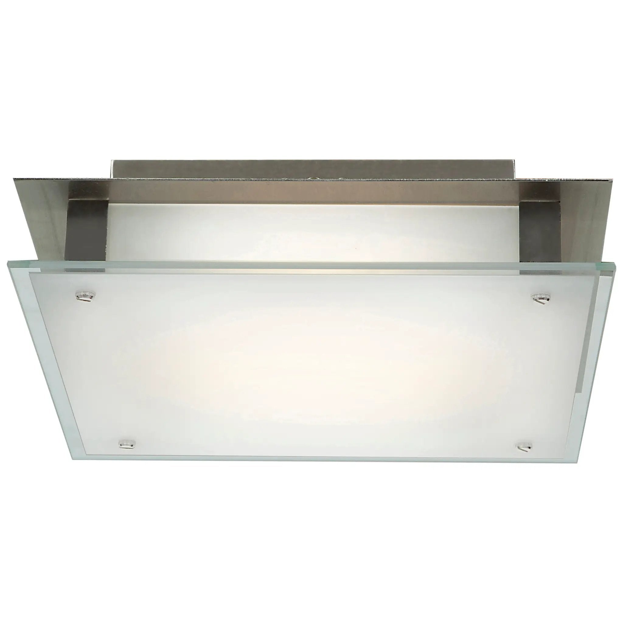 brushed steel led flush mount