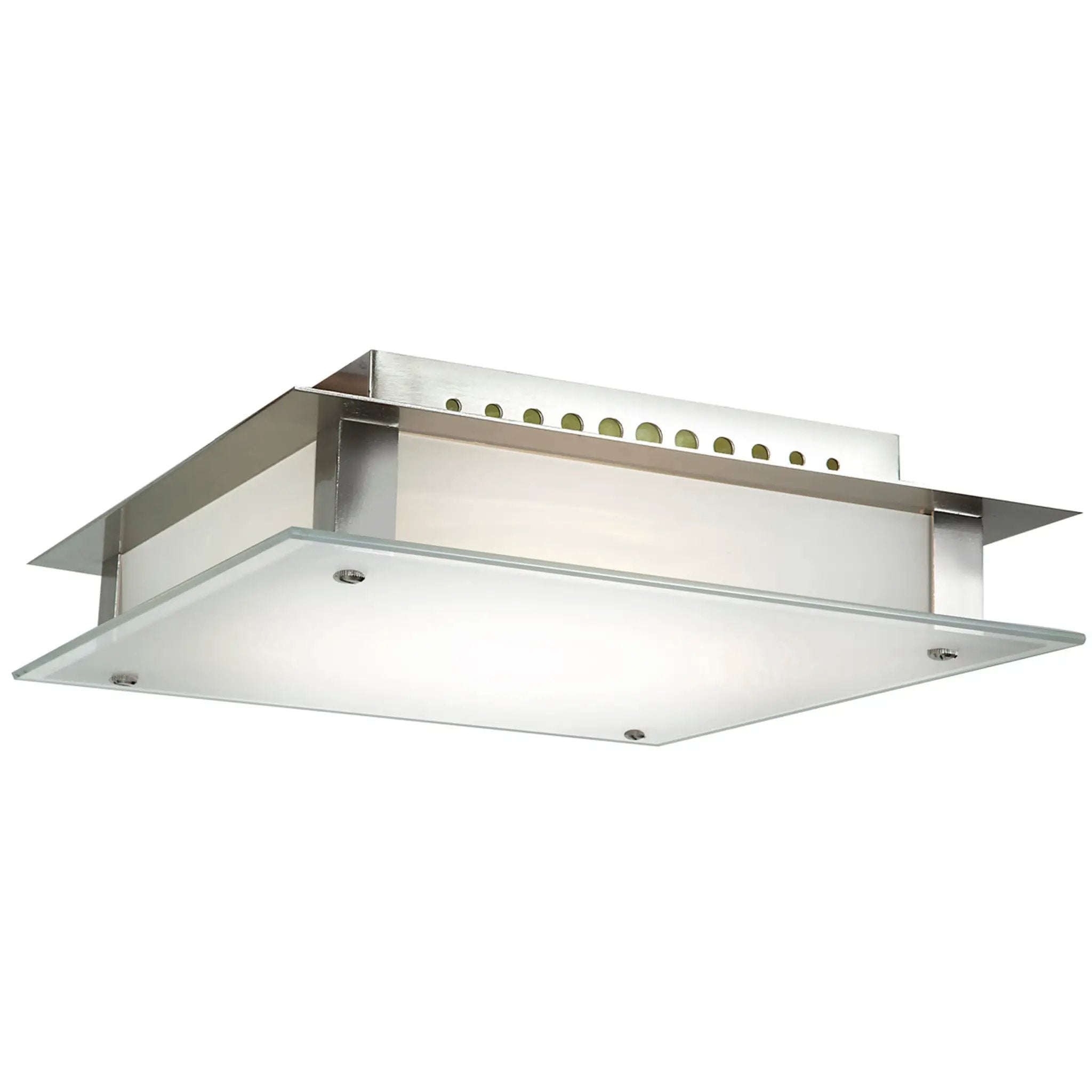 brushed steel led flush mount