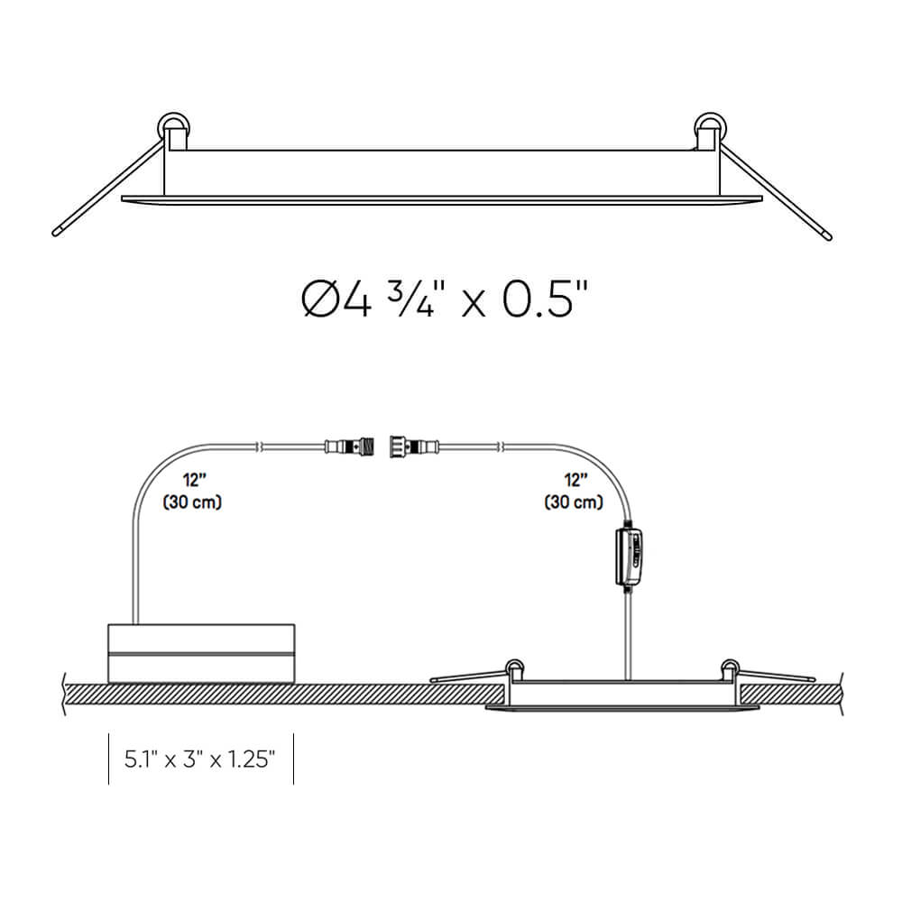 satin nickel panel light
