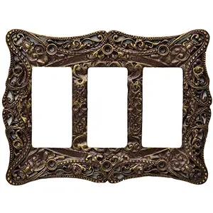 antique brass switchplate