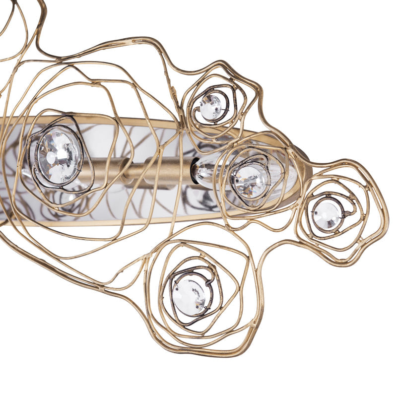 havana gold ombre/polished stainless accents wall mount light