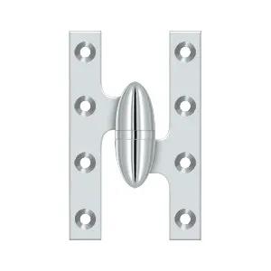 polished chrome hinge