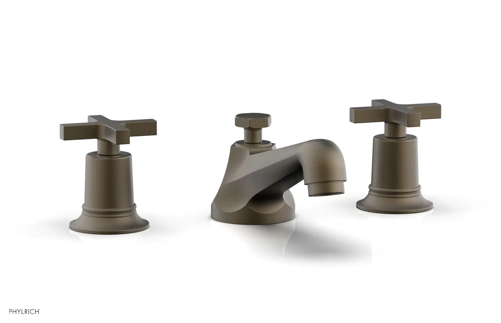 Phylrich HEX MODERN Widespread Faucet Low Cross Handles by Phylrich