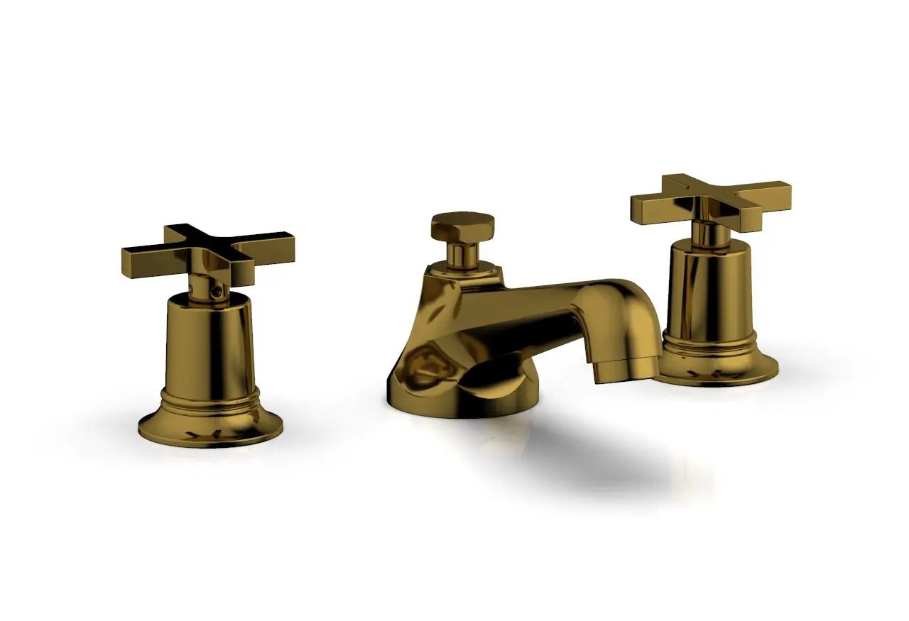 Phylrich HEX MODERN Widespread Faucet Low Cross Handles by Phylrich
