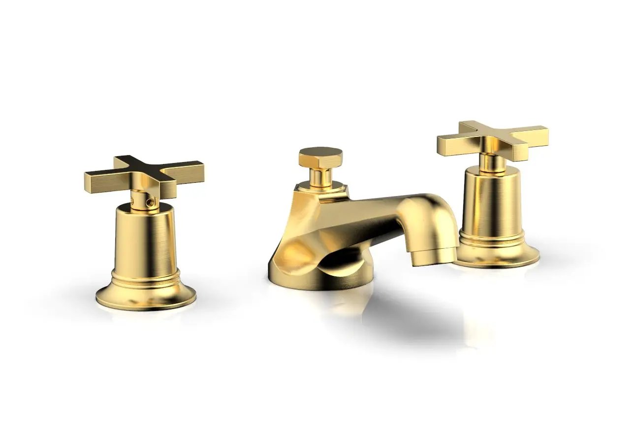 Phylrich HEX MODERN Widespread Faucet Low Cross Handles by Phylrich