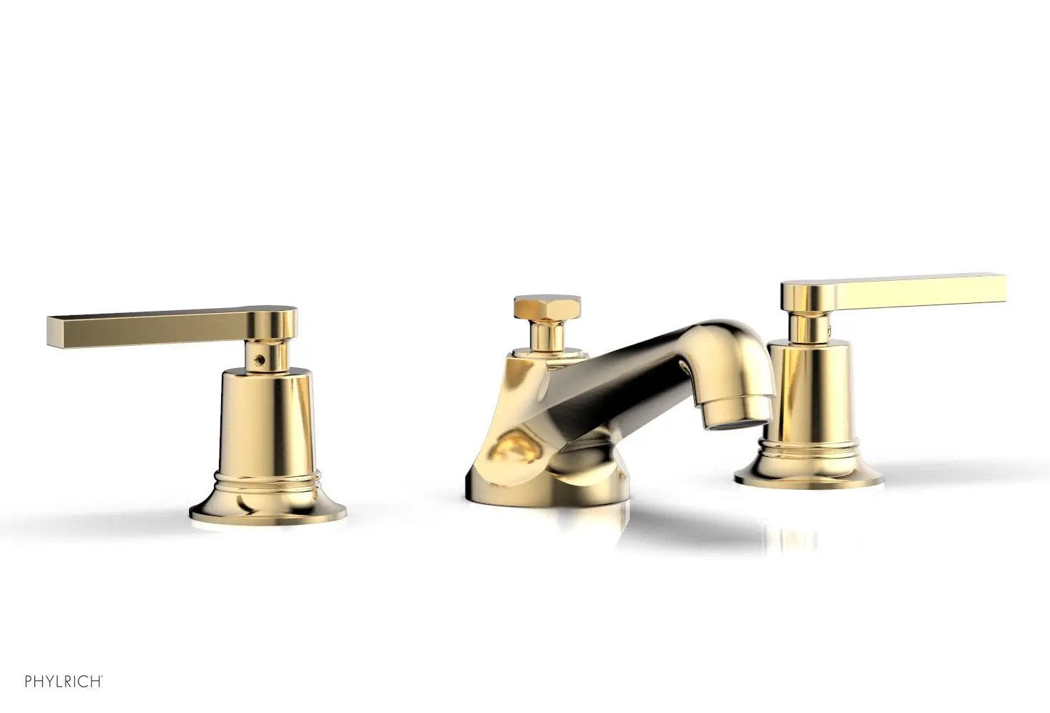 Phylrich HEX MODERN Widespread Faucet Low Lever Handles by Phylrich