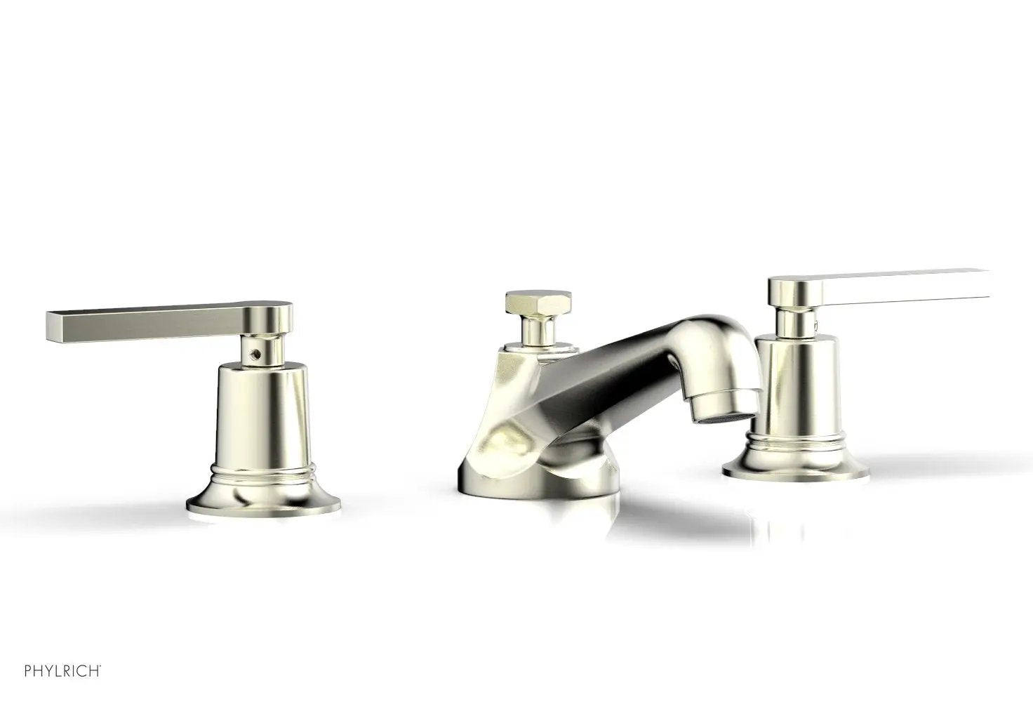 Phylrich HEX MODERN Widespread Faucet Low Lever Handles by Phylrich