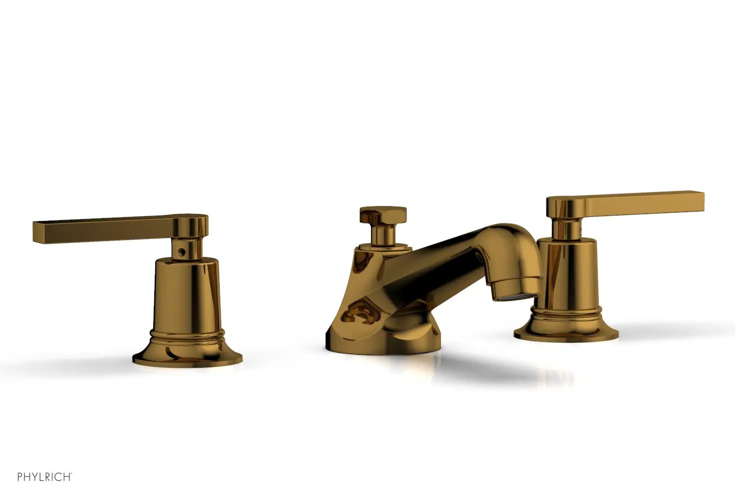 Phylrich HEX MODERN Widespread Faucet Low Lever Handles by Phylrich