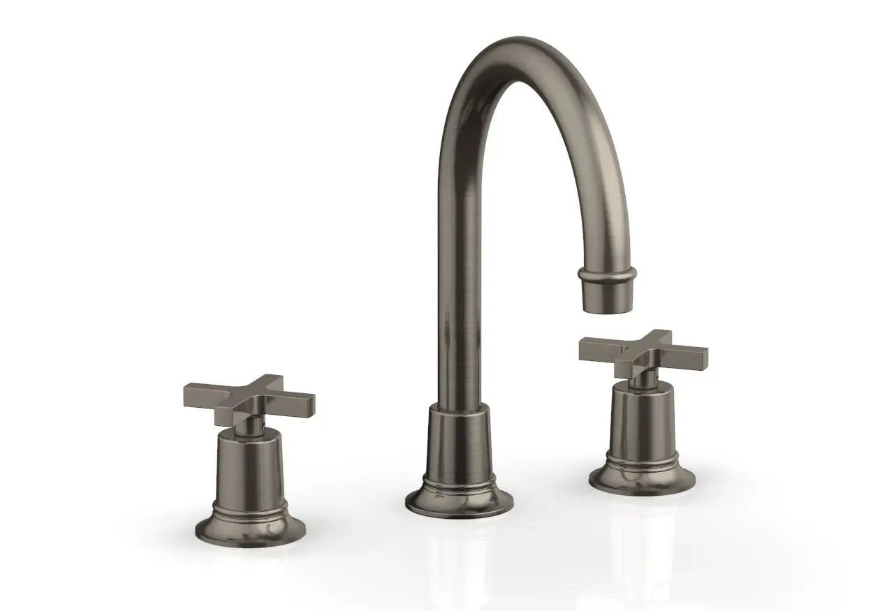 Phylrich HEX MODERN Widespread Faucet with Cross Handles by Phylrich