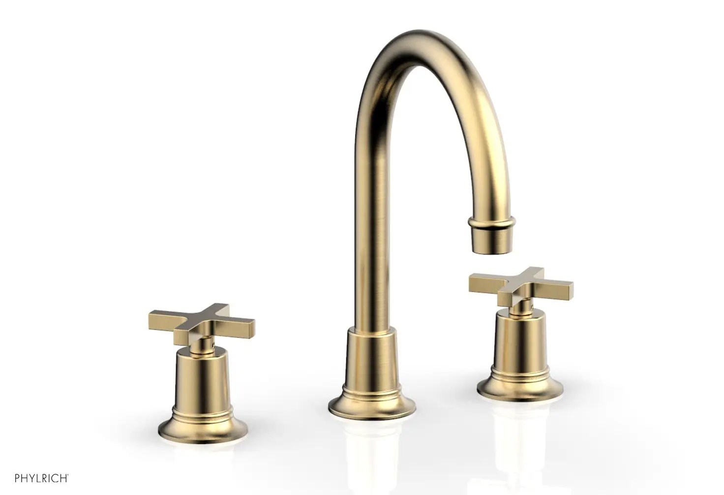 Phylrich HEX MODERN Widespread Faucet with Cross Handles by Phylrich