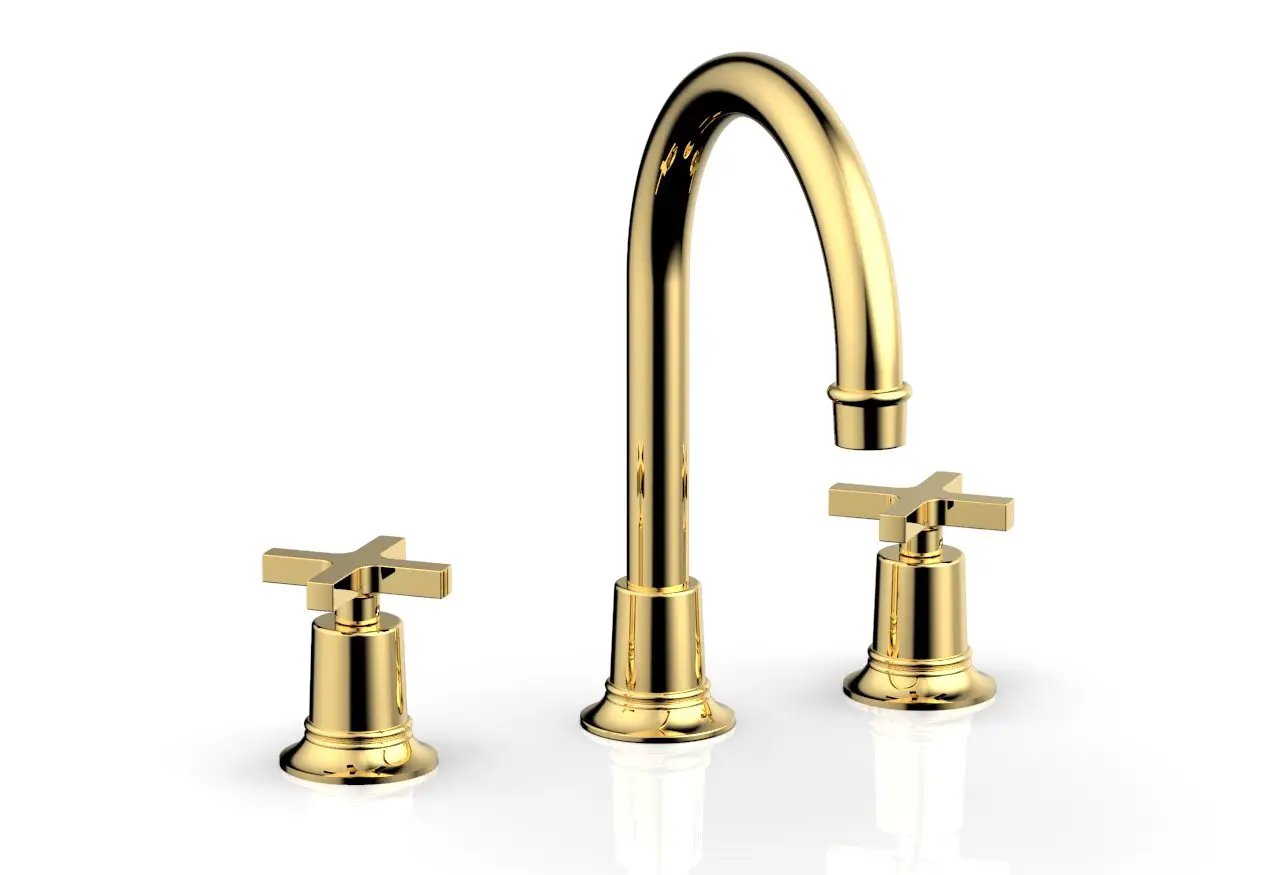 Phylrich HEX MODERN Widespread Faucet with Cross Handles by Phylrich