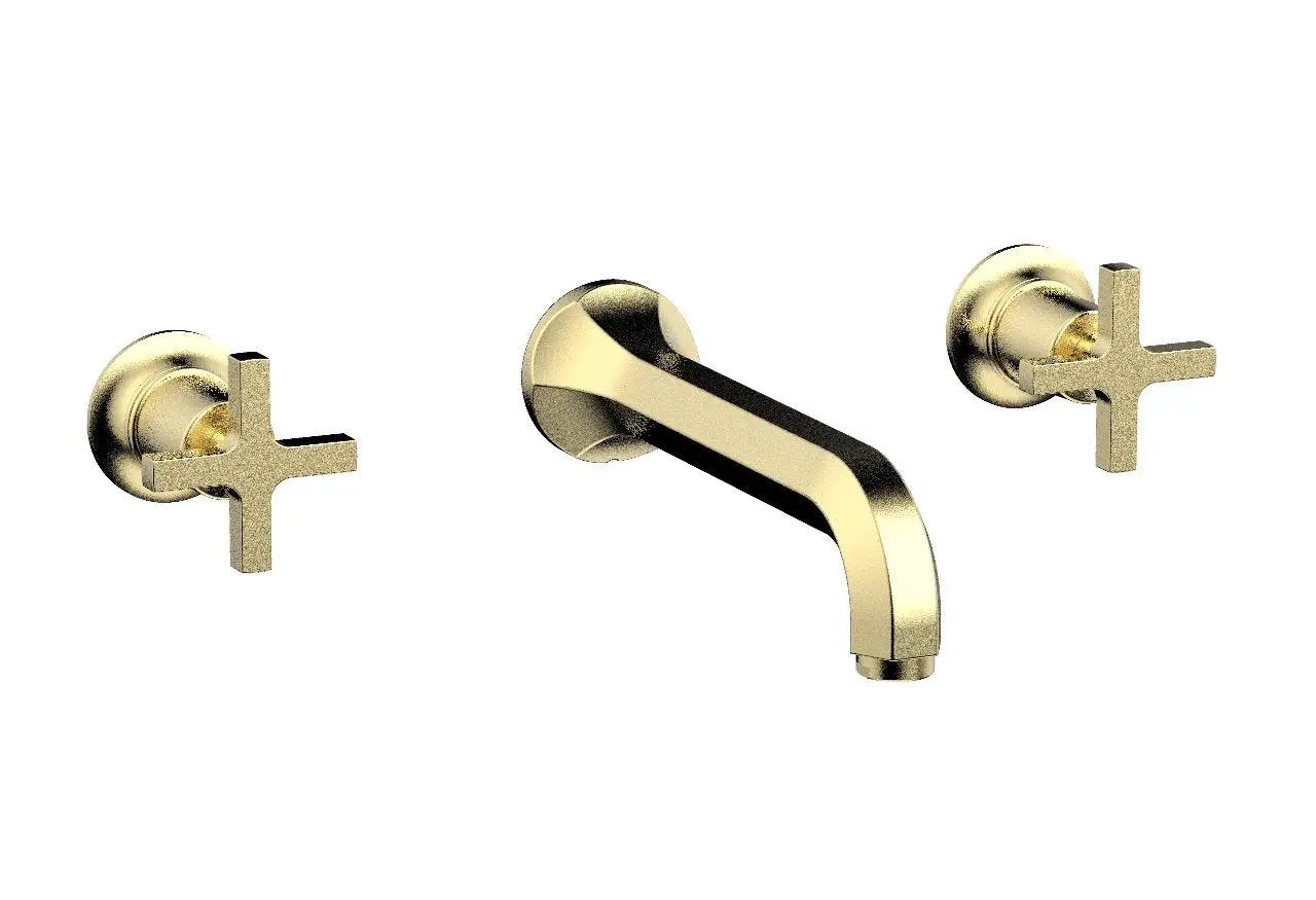 Phylrich HEX MODERN Wall Lavatory Set - Cross Handles by Phylrich