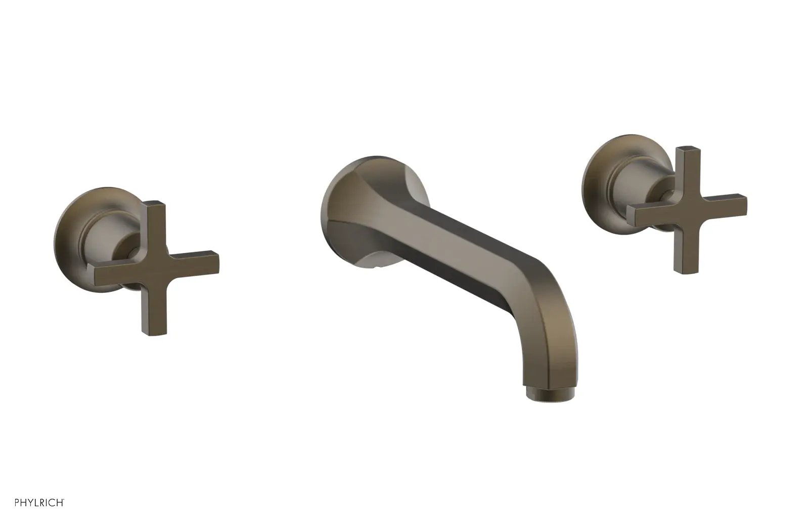 Phylrich HEX MODERN Wall Tub Set - Cross Handles by Phylrich