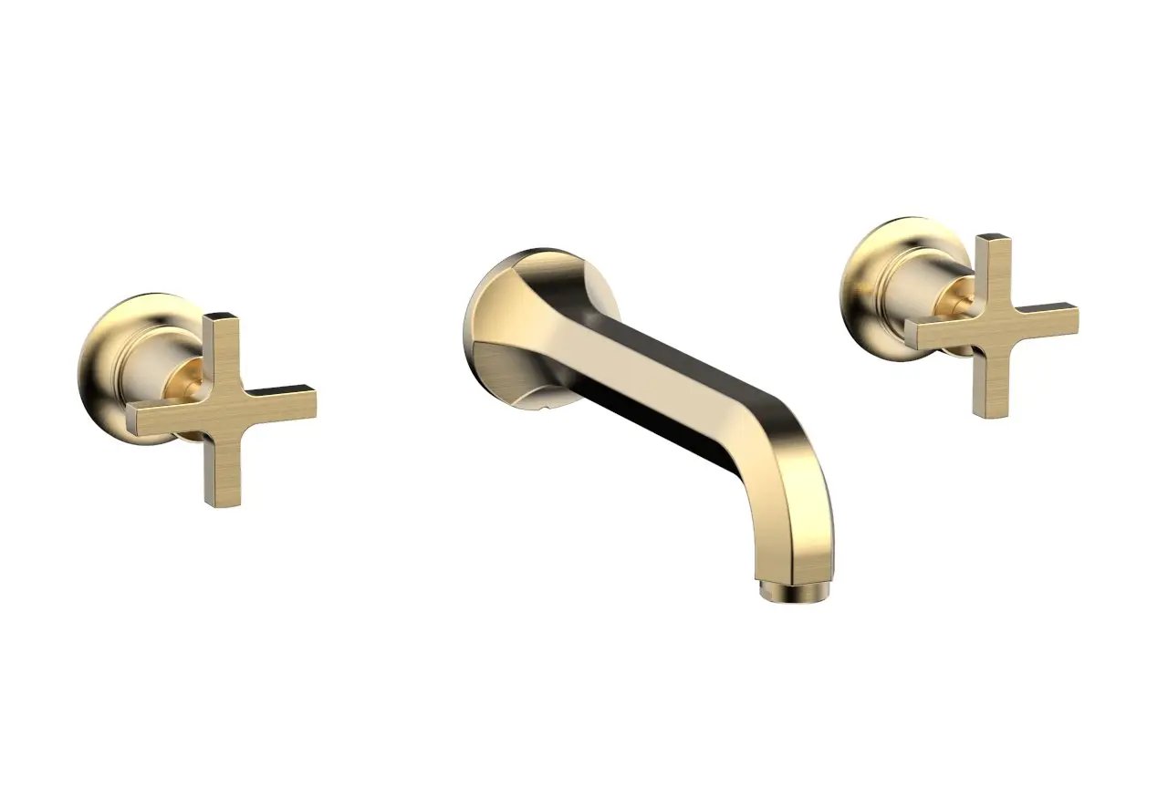 Phylrich HEX MODERN Wall Lavatory Set - Cross Handles by Phylrich