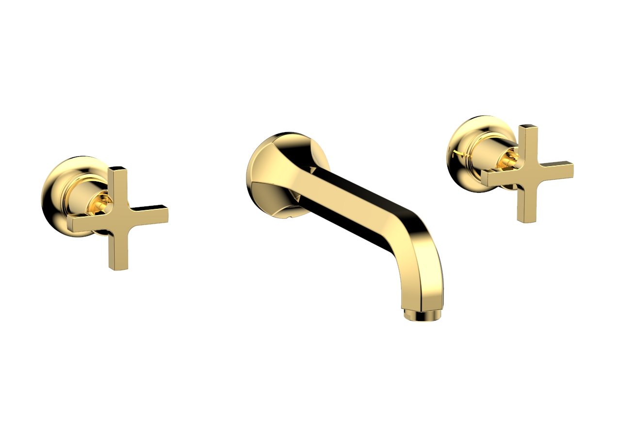 Phylrich HEX MODERN Wall Lavatory Set - Cross Handles by Phylrich