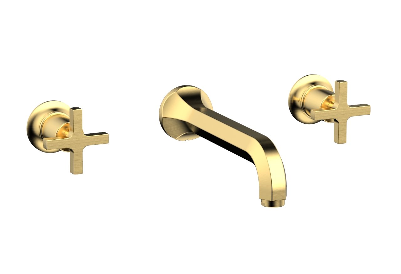 Phylrich HEX MODERN Wall Lavatory Set - Cross Handles by Phylrich