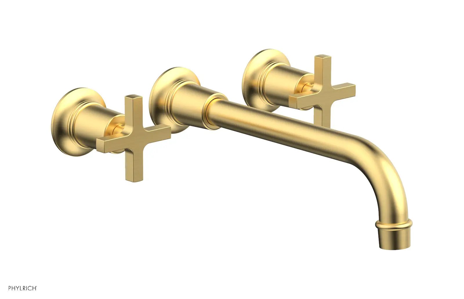 Phylrich HEX MODERN Wall Lavatory Set 10" Spout - Cross Handles by Phylrich