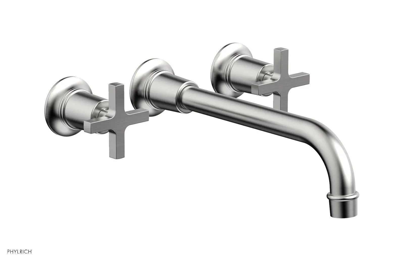 Phylrich HEX MODERN Wall Lavatory Set 10" Spout - Cross Handles by Phylrich