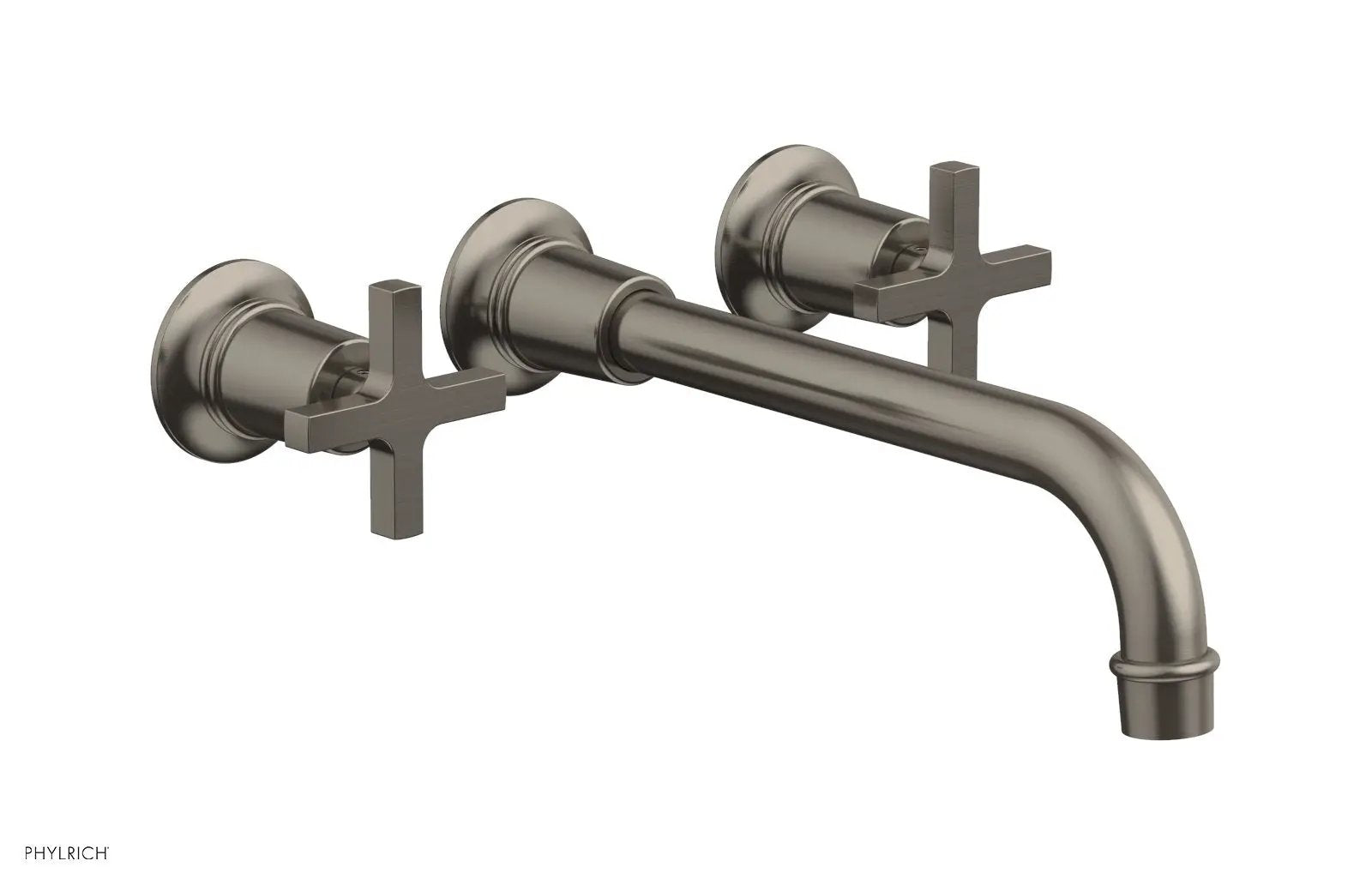 Phylrich HEX MODERN Wall Lavatory Set 10" Spout - Cross Handles by Phylrich