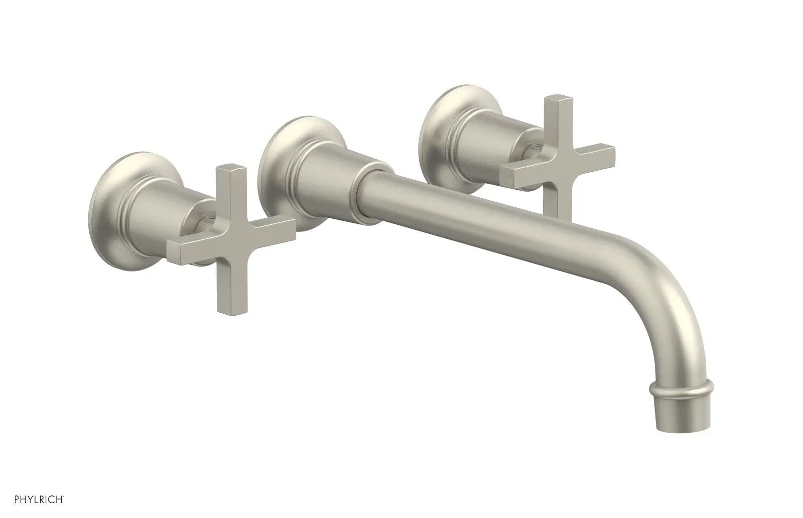 Phylrich HEX MODERN Wall Lavatory Set 10" Spout - Cross Handles by Phylrich