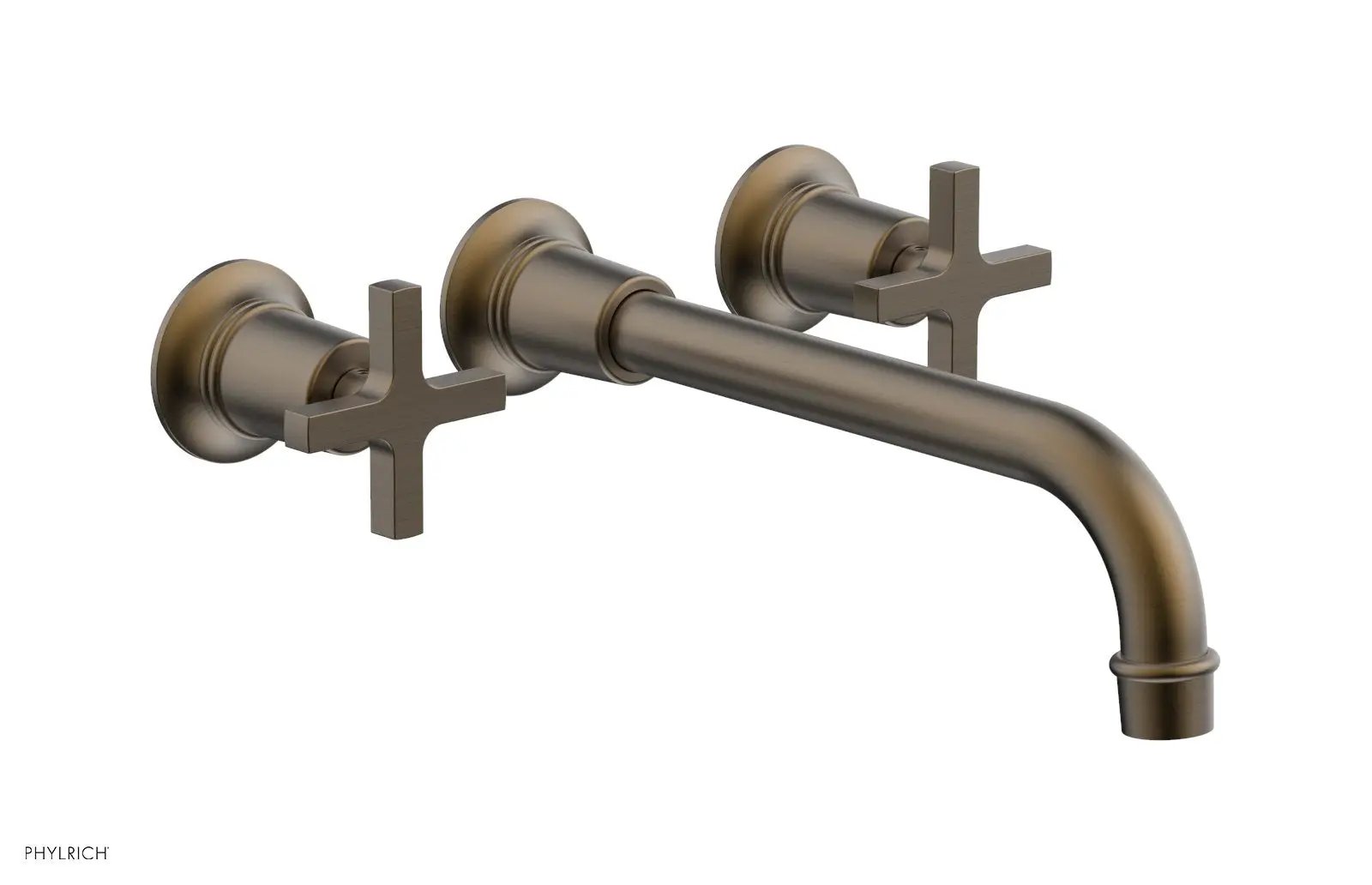 Phylrich HEX MODERN Wall Lavatory Set 10" Spout - Cross Handles by Phylrich