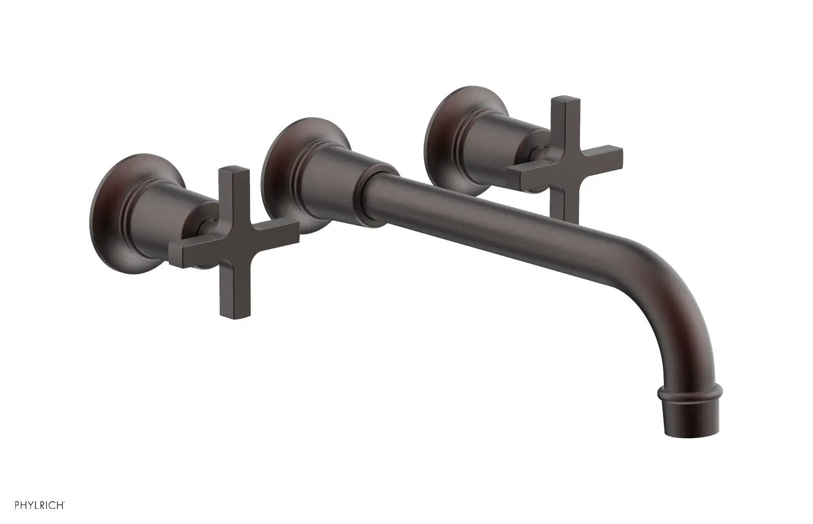Phylrich HEX MODERN Wall Lavatory Set 10" Spout - Cross Handles by Phylrich