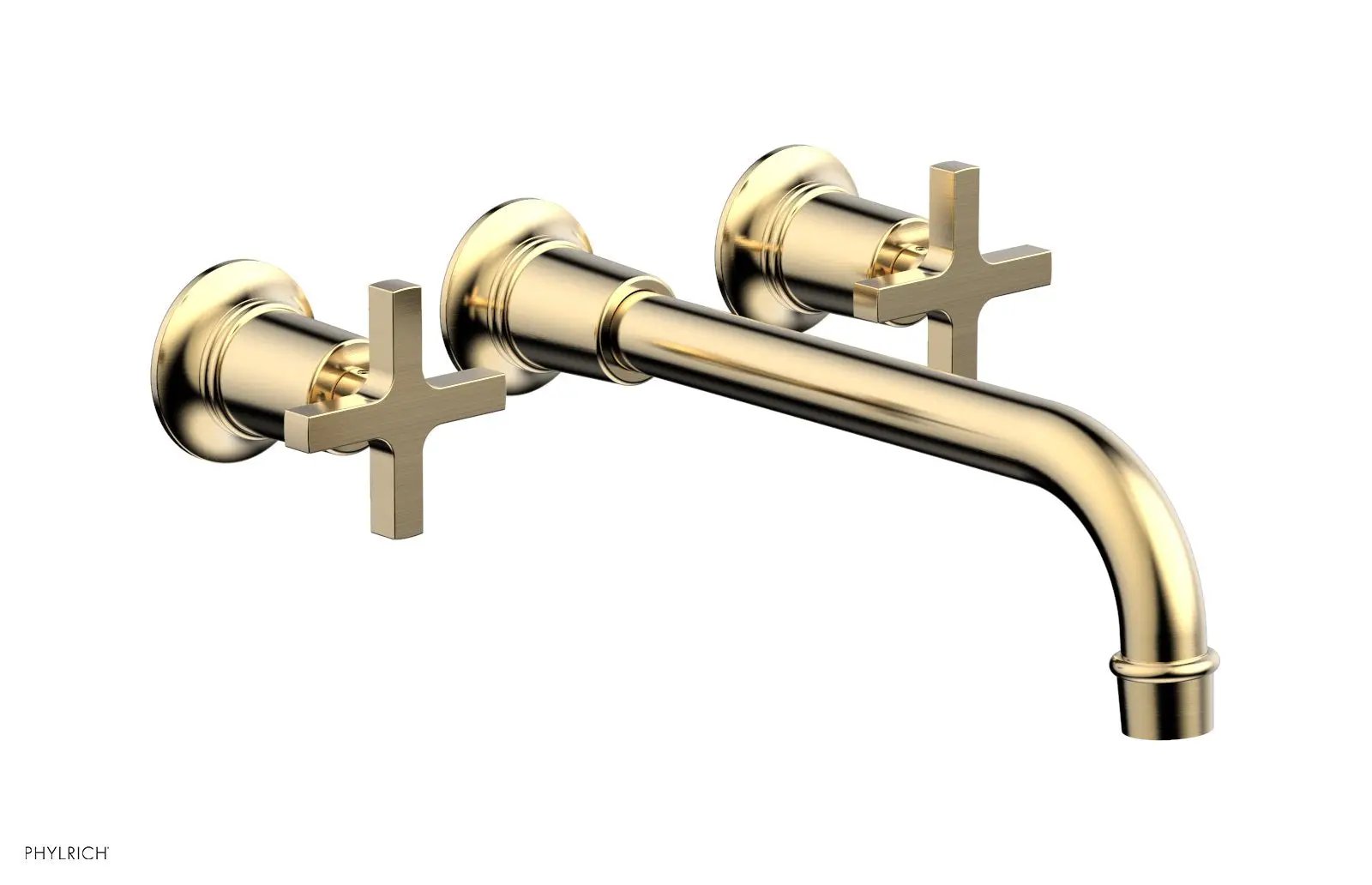 Phylrich HEX MODERN Wall Lavatory Set 10" Spout - Cross Handles by Phylrich
