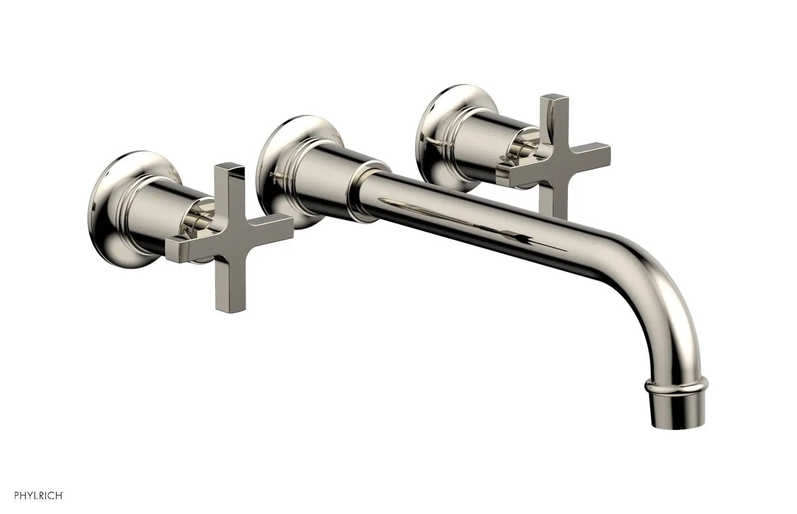 Phylrich HEX MODERN Wall Lavatory Set 10" Spout - Cross Handles by Phylrich