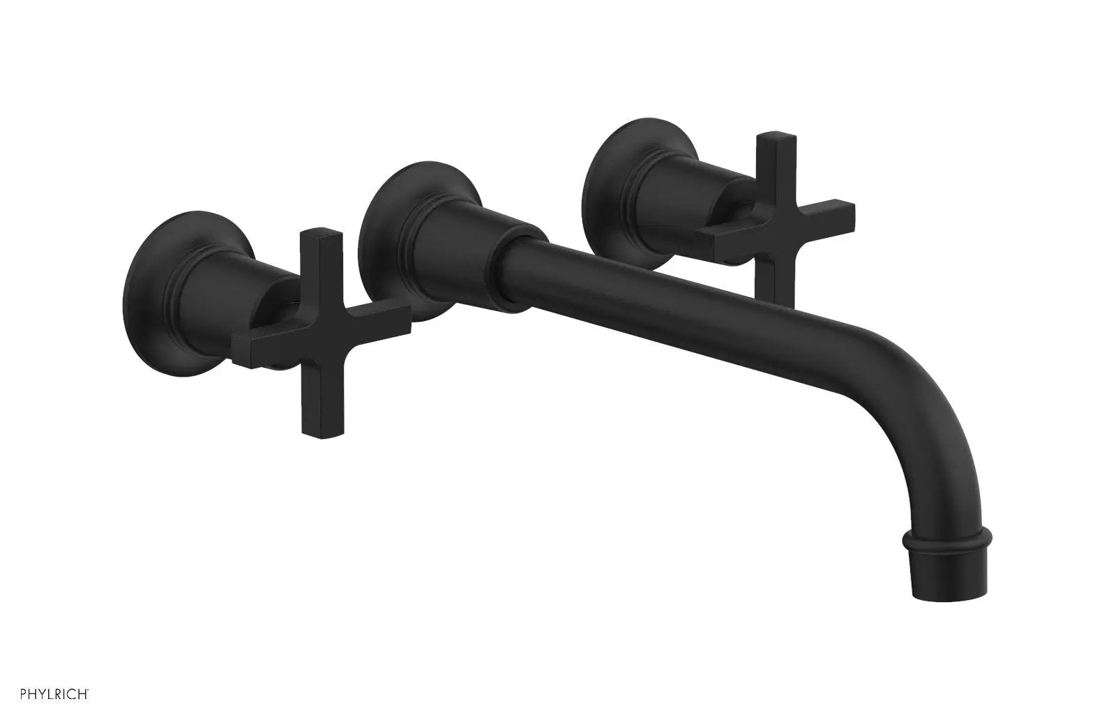 Phylrich HEX MODERN Wall Lavatory Set 10" Spout - Cross Handles by Phylrich